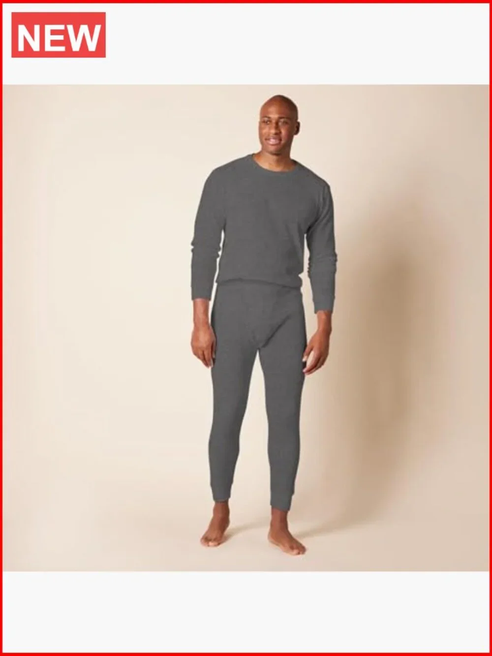 Men's Thermal Waffle Knit Long Johns Underwear Set Cold Weather